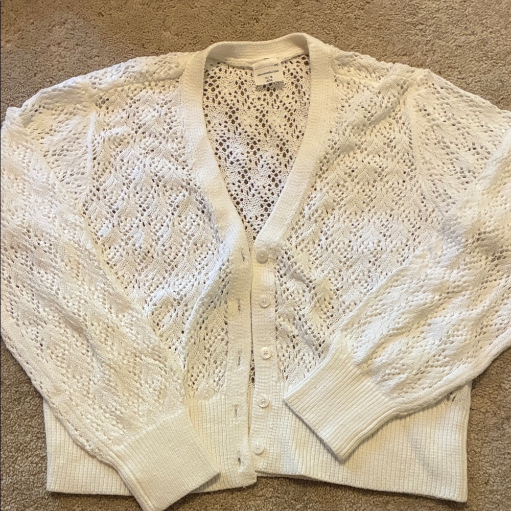 Abercrombie Kids White Lace Cardigan